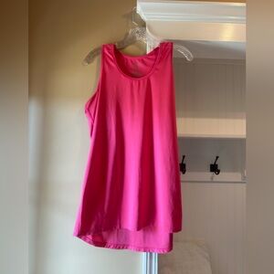 Vibrant Pink Relaxed Tank Top with Wide Straps